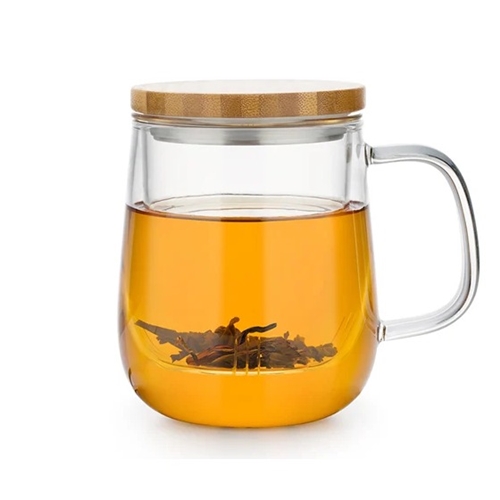 Sama Glass Mug Bamboo Lid